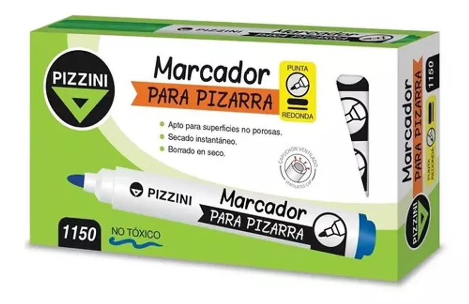 Marcador Pizzini P/pizarra Punta Redonda 1