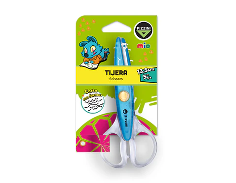 Tijera Pizzini Escolar 14 Cm Corte Con Formas