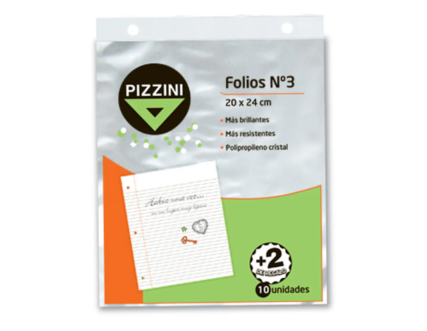 Folio Pizzini Escolar Pp 40mic X 100u. Desplegados. 1