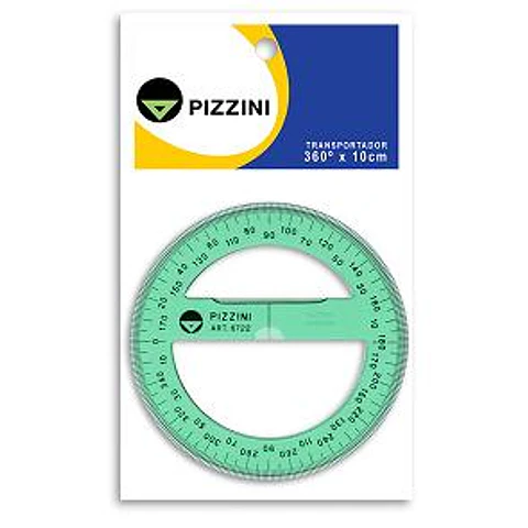 Transportador Pizzini Estudio 360° X 10cm. Verde Transparente