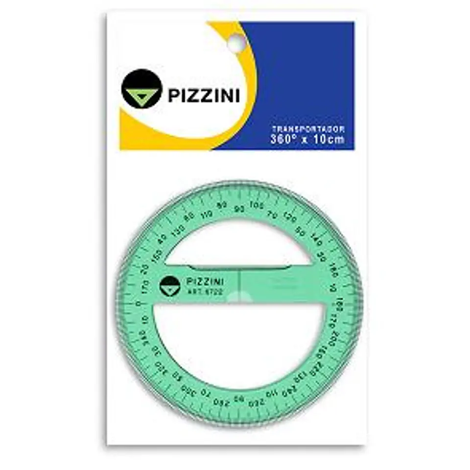 Transportador Pizzini Estudio 360° X 10cm. Verde Transparente 1