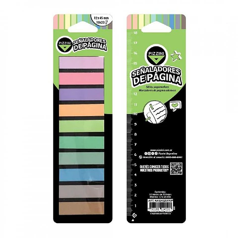 Banderitas Pizzini Señaladoras Pastel 12x45 X200hjs