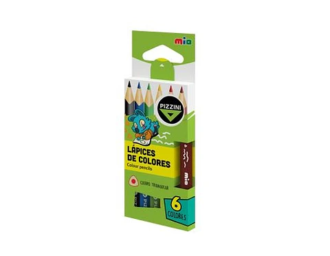 Lapiz Color Pizzini Triangular Jumbo X6u. Cortos