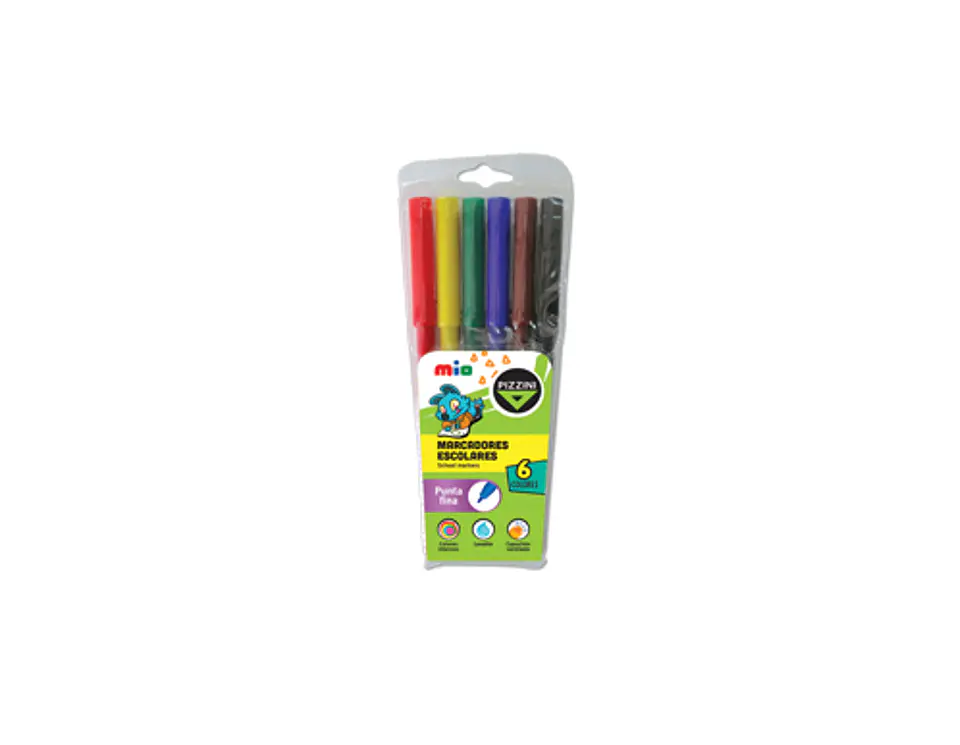 Marcador Escolar Pizzini X6u. 1