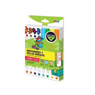 Marcador Escolar Pizzini X8u. C/sellos Magicos