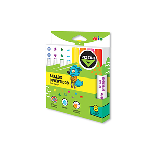 Marcador Escolar Pizzini X8u. C/sellos Divertidos