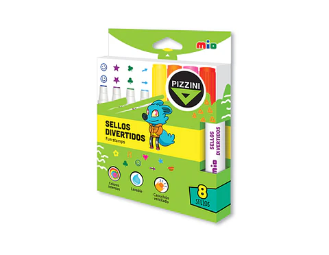 Marcador Escolar Pizzini X8u. C/sellos Divertidos
