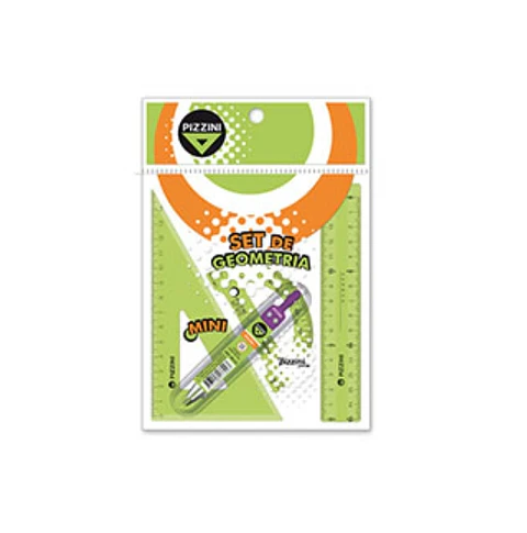 Set Geometria Pizzini Escolar 4 Piezas