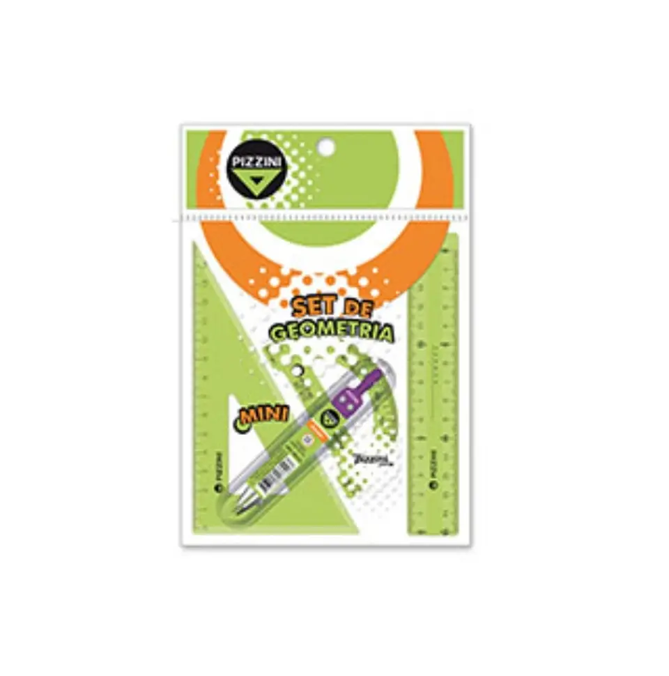 Set Geometria Pizzini Escolar 4 Piezas 1