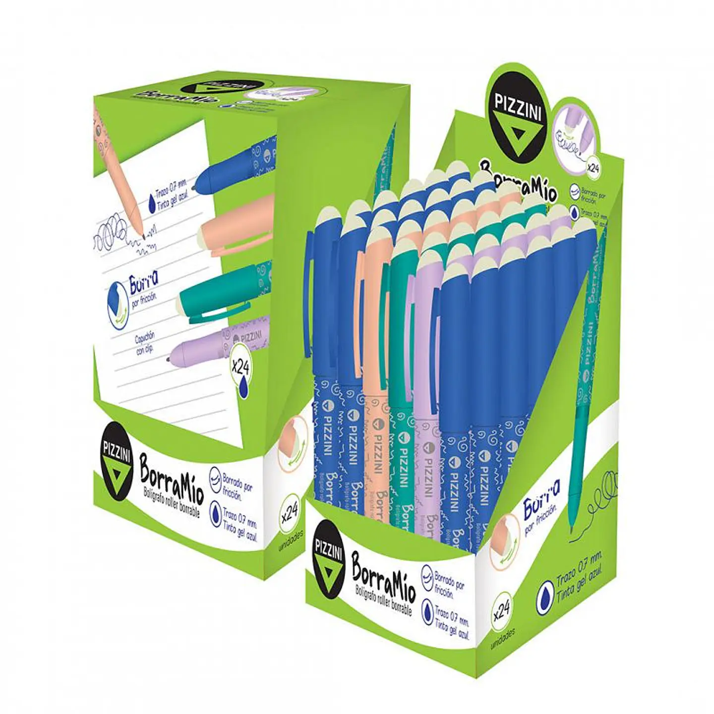 Boligrafo Pizzini Borramio Tinta Azul Borrable X 24u. Surtidos 1