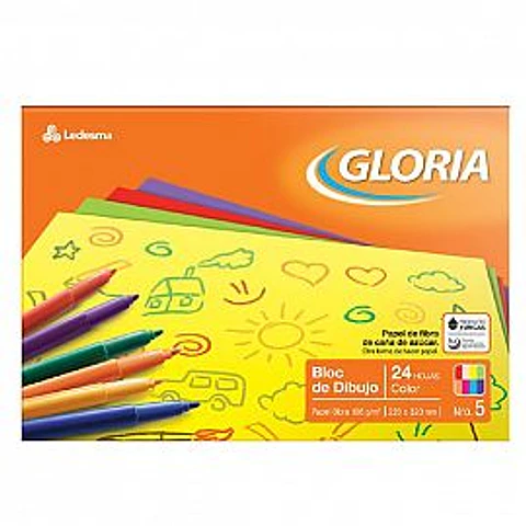Block De Dibujo Gloria N°5 Color X 24h.