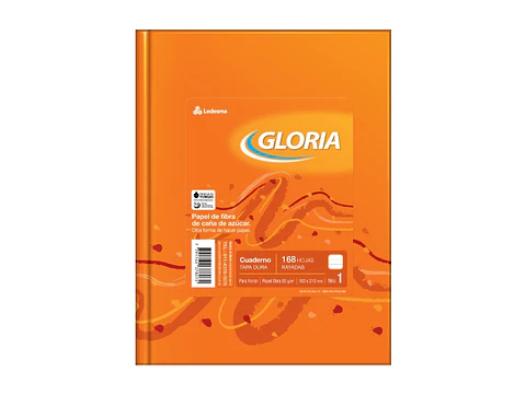 Cuaderno Gloria T/dura P/forrar X168h rayado