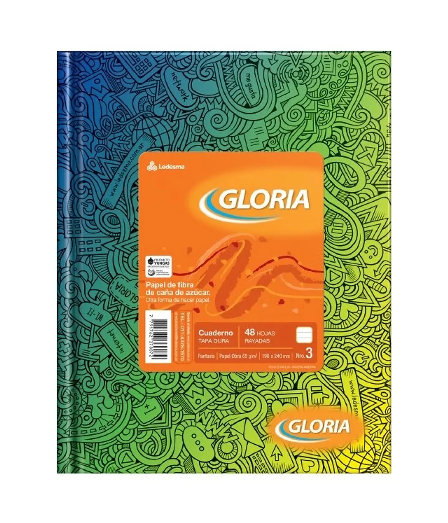 Cuaderno Gloria N3° Fantasia 48h Rayado 1
