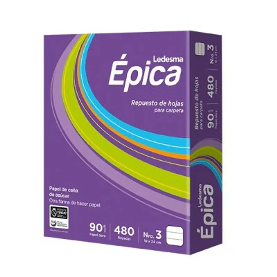 Repuesto Escolar Epica 480h Cuadriculado 1