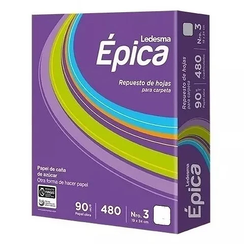 Repuesto Escolar Epica 480h Rayado