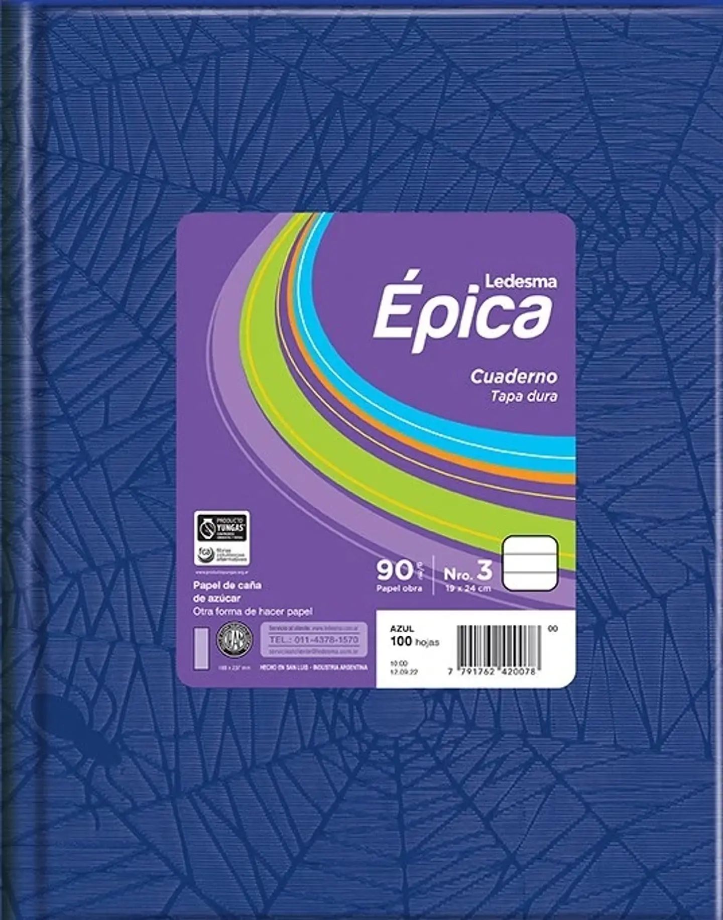 Cuaderno Epica Forrado N3° 90gr X100h Rayado 1