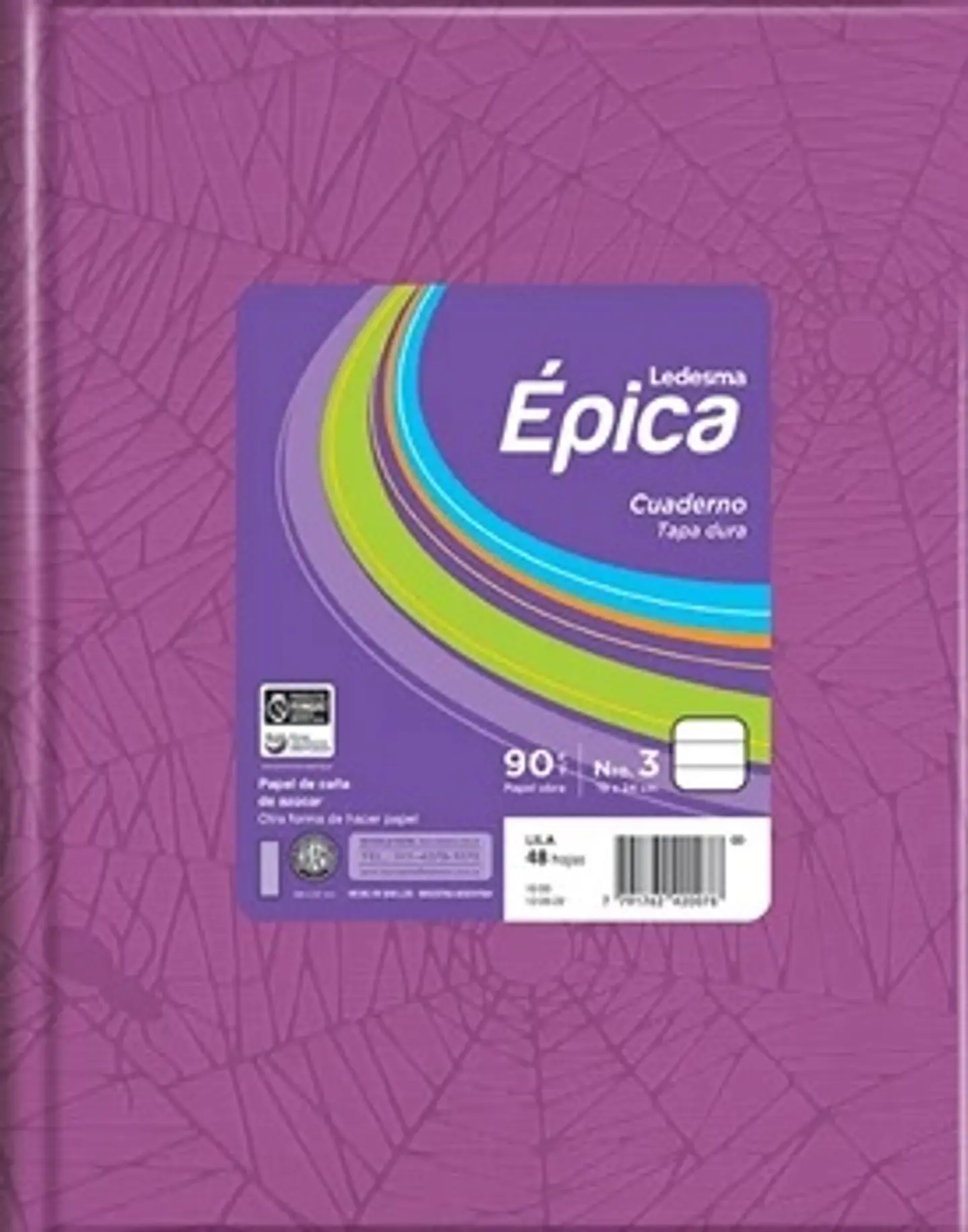 Cuaderno Epica Numero 3 Forrado 90gr T/c X48h  Cuadriculado 1