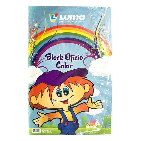 Block Luma Multicolor Oficio X 100h