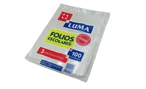 Folio Luma Escolar Pp X100u.