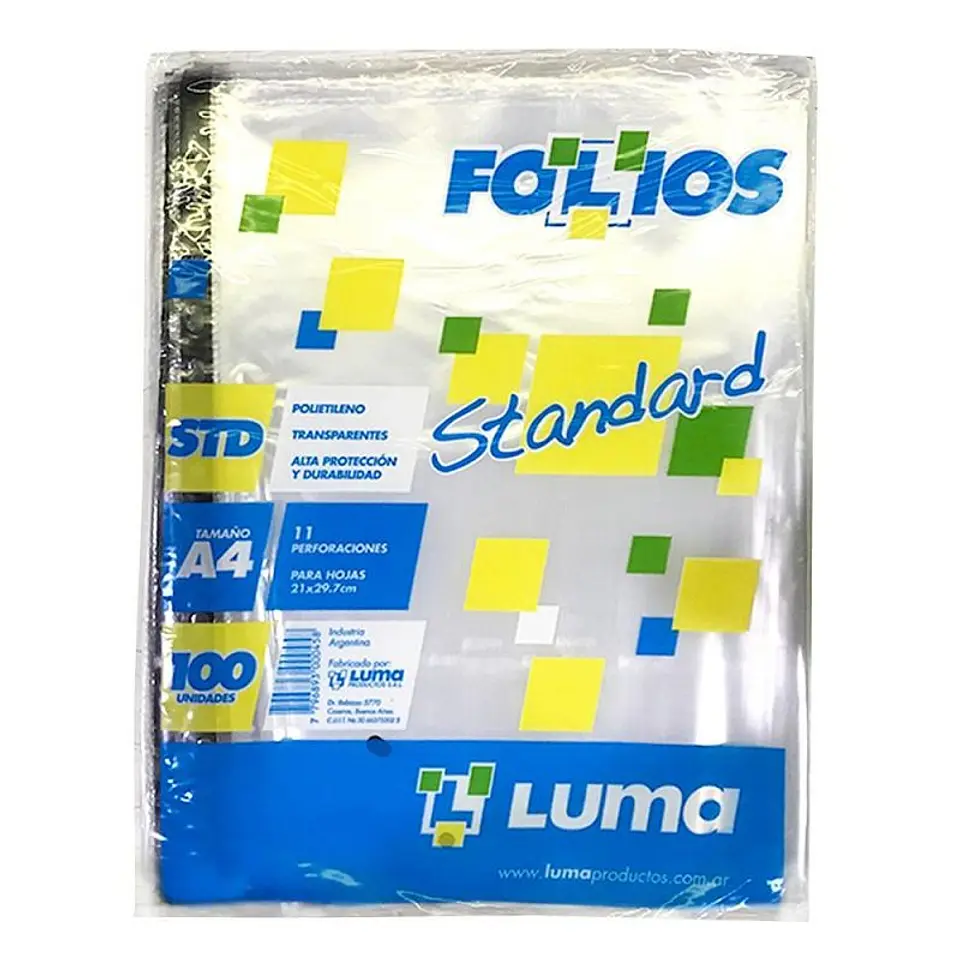 Folio Luma A4 Liviano X 100u. Polietileno 1