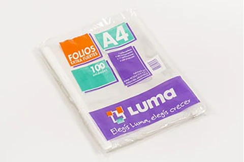 Folio Luma A4 Extra Fuerte Pp X 100u.