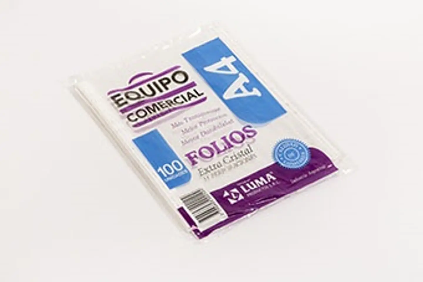 Folio Luma A4 Extra Cristal/gofrado Pp X 100u. 1