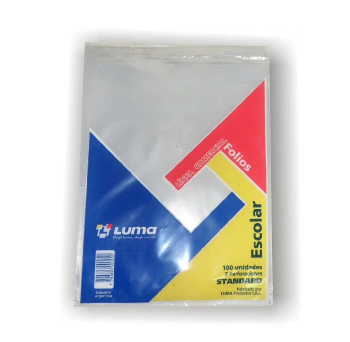 Folio Luma Escolar Liviano X100u. Polietileno 1