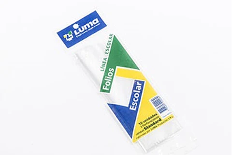 Folio Luma Escolar Standard X10u. Polietileno