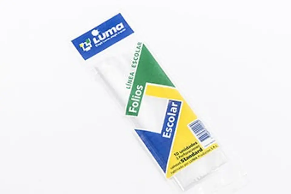 Folio Luma Escolar Standard X10u. Polietileno 1