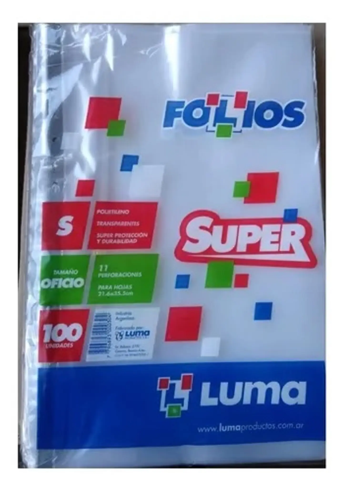 Folio Luma Oficio Pesado X100u. Polietileno 1