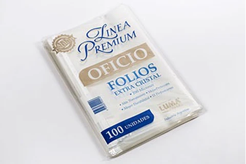 Folio Luma Oficio Premium Pp 100mic X100u.