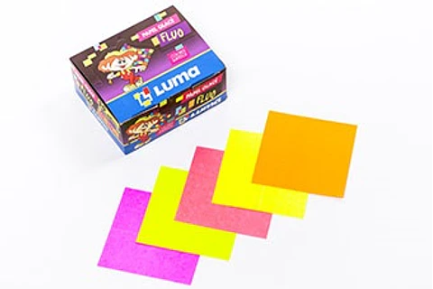 Papel Luma Glase Fluo X 5h 10 X 10 Cm.