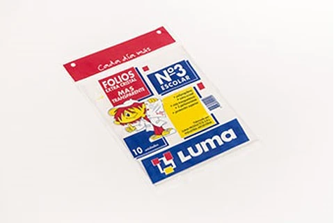 Folio Luma Escolar Extra Transp X10u.