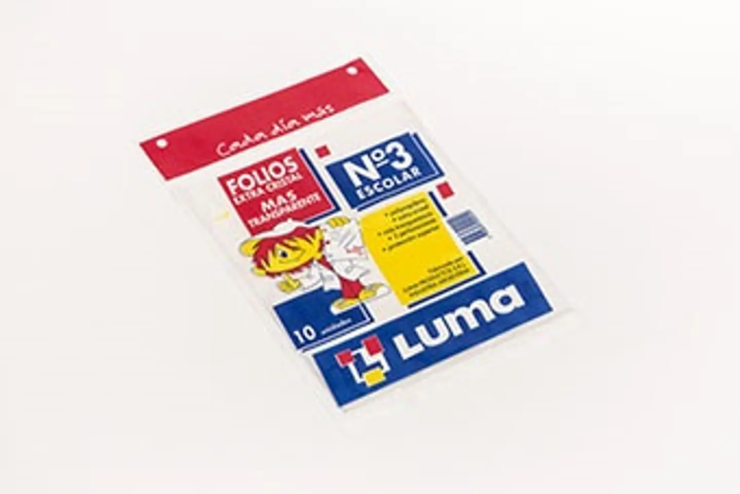 Folio Luma Escolar Extra Transp X10u. 1