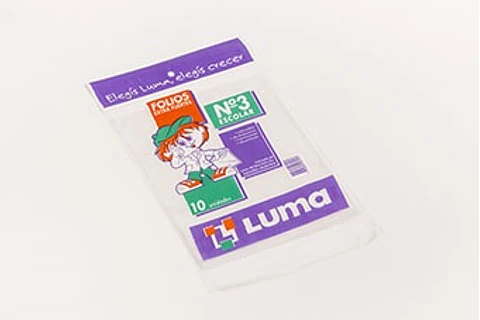 Folio Luma Escolar Pesado X10u. Polietileno