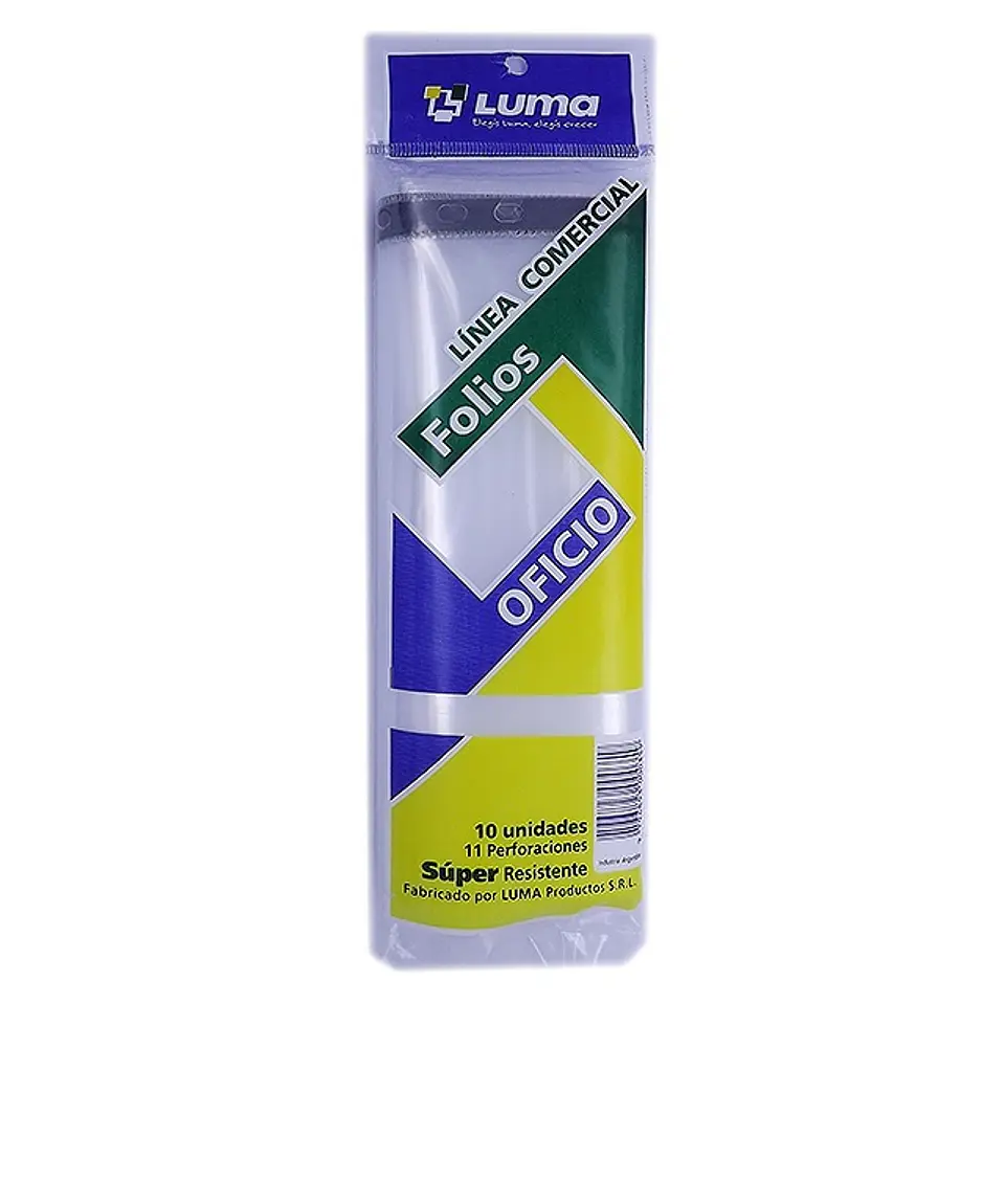 Folio Luma Oficio Pesado X10u. Polietileno 1