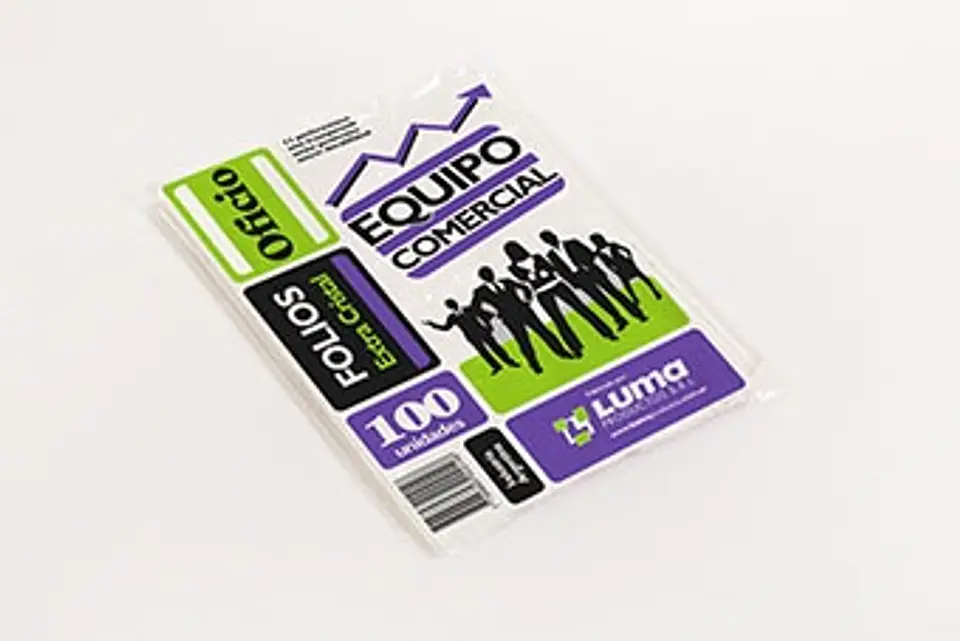 Folio Luma Oficio Cristal/gofrado Pp X100u. 1