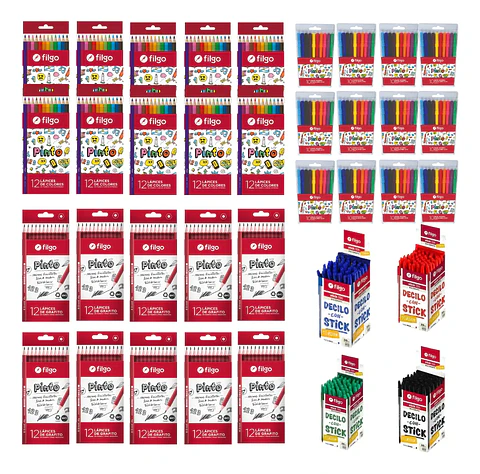 Kit Filgo Lapices Colores - Grafito - Marcadores - Lapiceras