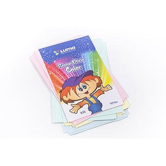 RESMA LUMA MULTICOLOR OFICIO X 100H. 1
