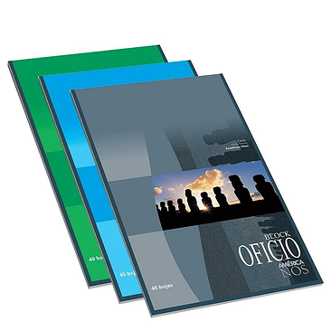 Block America Oficio Emblocado X 80h Cuadriculado 1