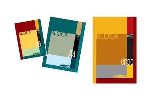 Block America Emblocados A5 X 80h Cuadriculado