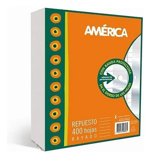 Repuesto Escolar America X480 H Rayado