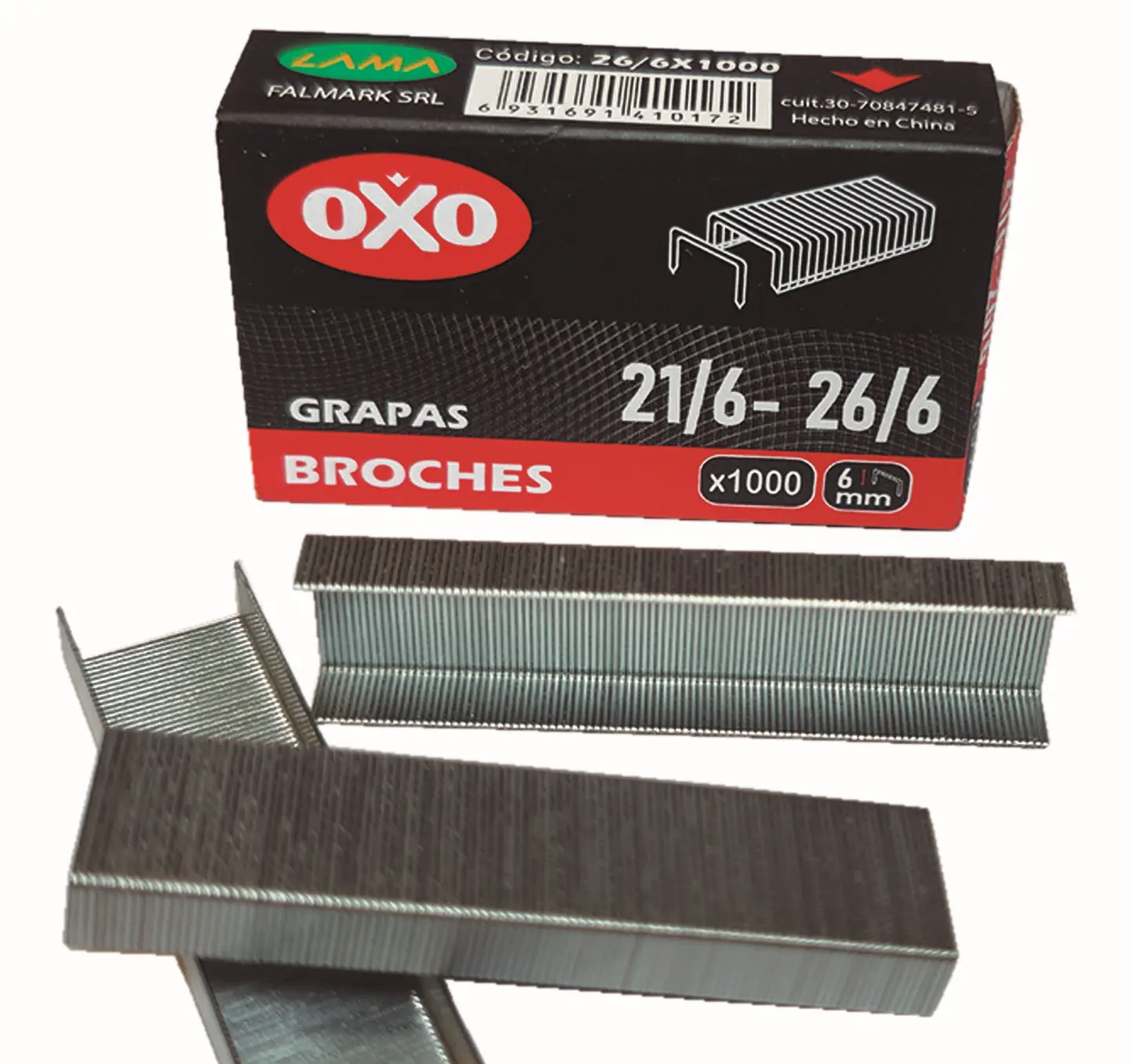 Broche Lama Oxo 24/6 X1000u 1