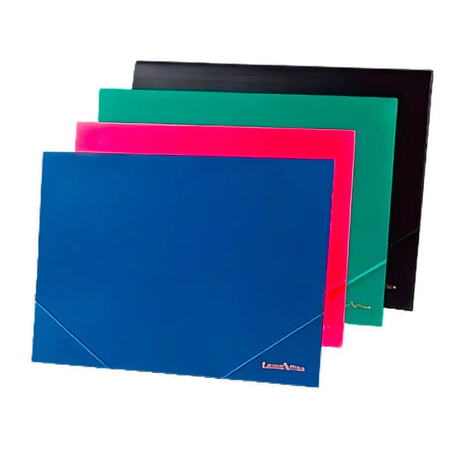Carpeta Lama A4 3 Solapas Opaca Neon Pp C/elastico V/colores 1