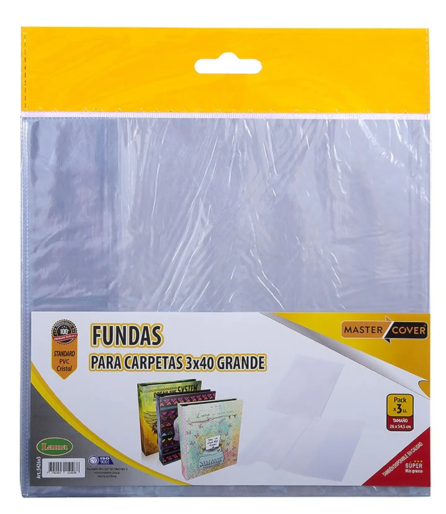 Funda Lama Para Carpeta 3x40 X3u Pvc 1