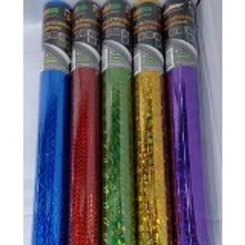 Rollo Lama Autoadhesivo 45x10m Holograma V/colores
