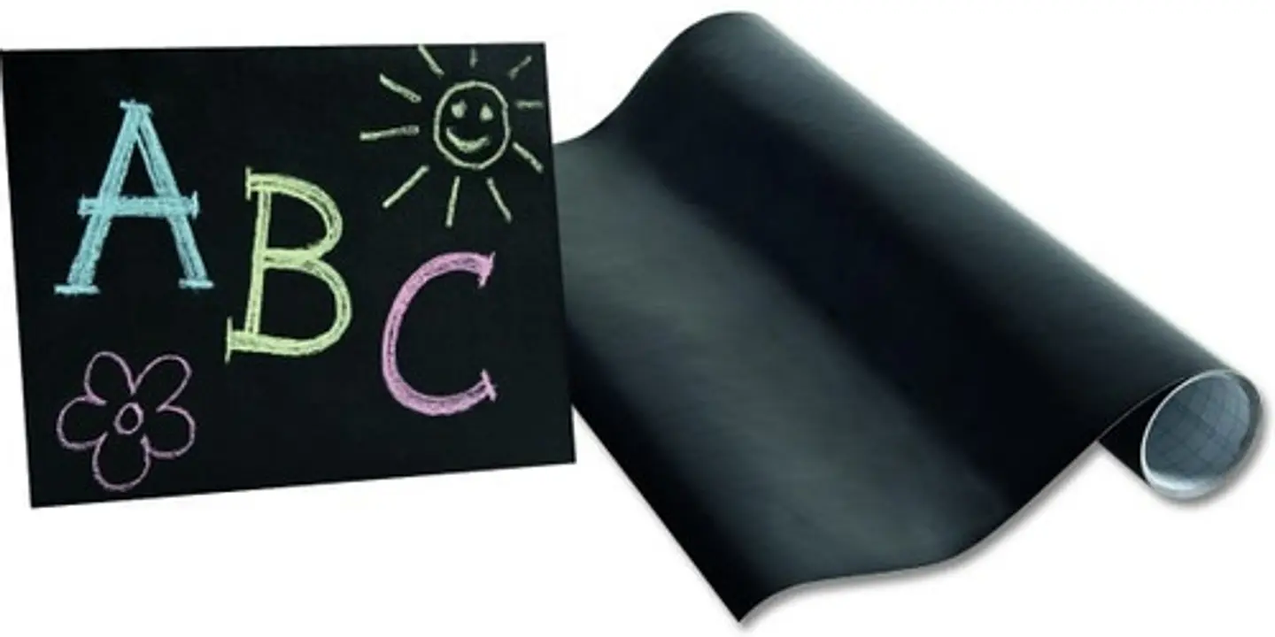 Pizarra Negra 60 X 90 Cm En Rollo Pvc Autoadhesivo Tiza Lama 1