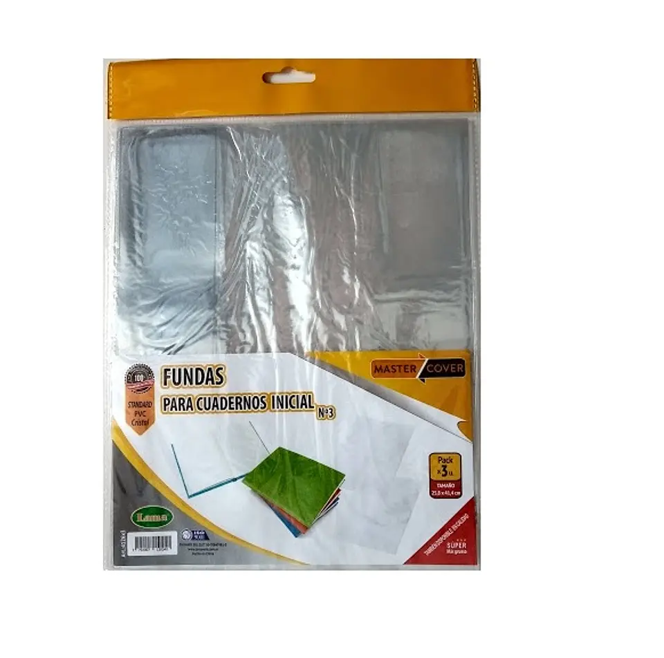 Funda Lama P/cuaderno N°3 X 3u. Pvc 1