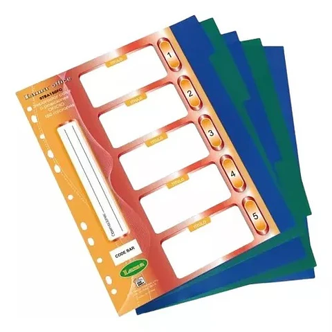 Separador Lama Oficio Pvc 5 Pos. V/colores