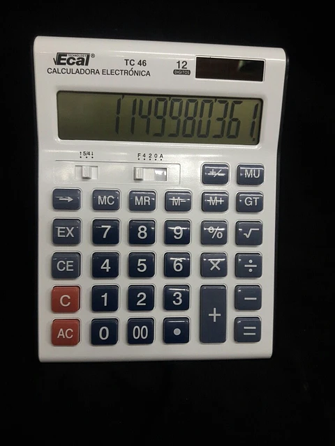 Calculadora Lama Tc46 Grande 12 Digitos Solar